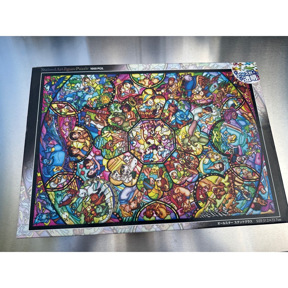 Disney Stained Art Jigsaw Puzzle 1000pcs All Stars Japan DS-1000-764 Translucent